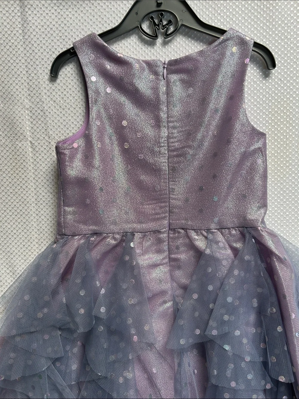 Hannah Banana Lavender Purple Layered Tulle Party Dress. NWT. Fully lined.